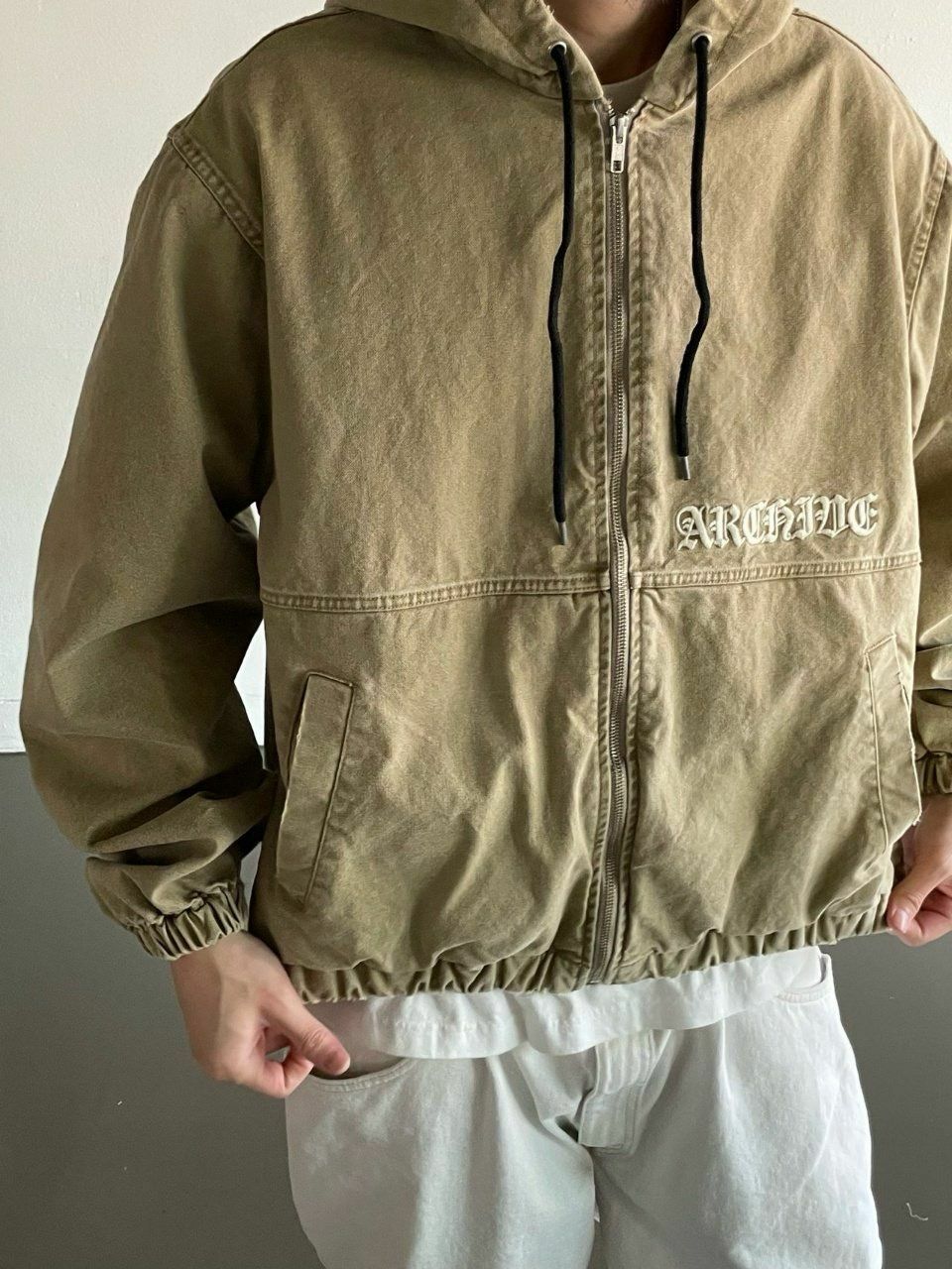 洗水連帽拉鍊外套 ARCHIVE-311JK