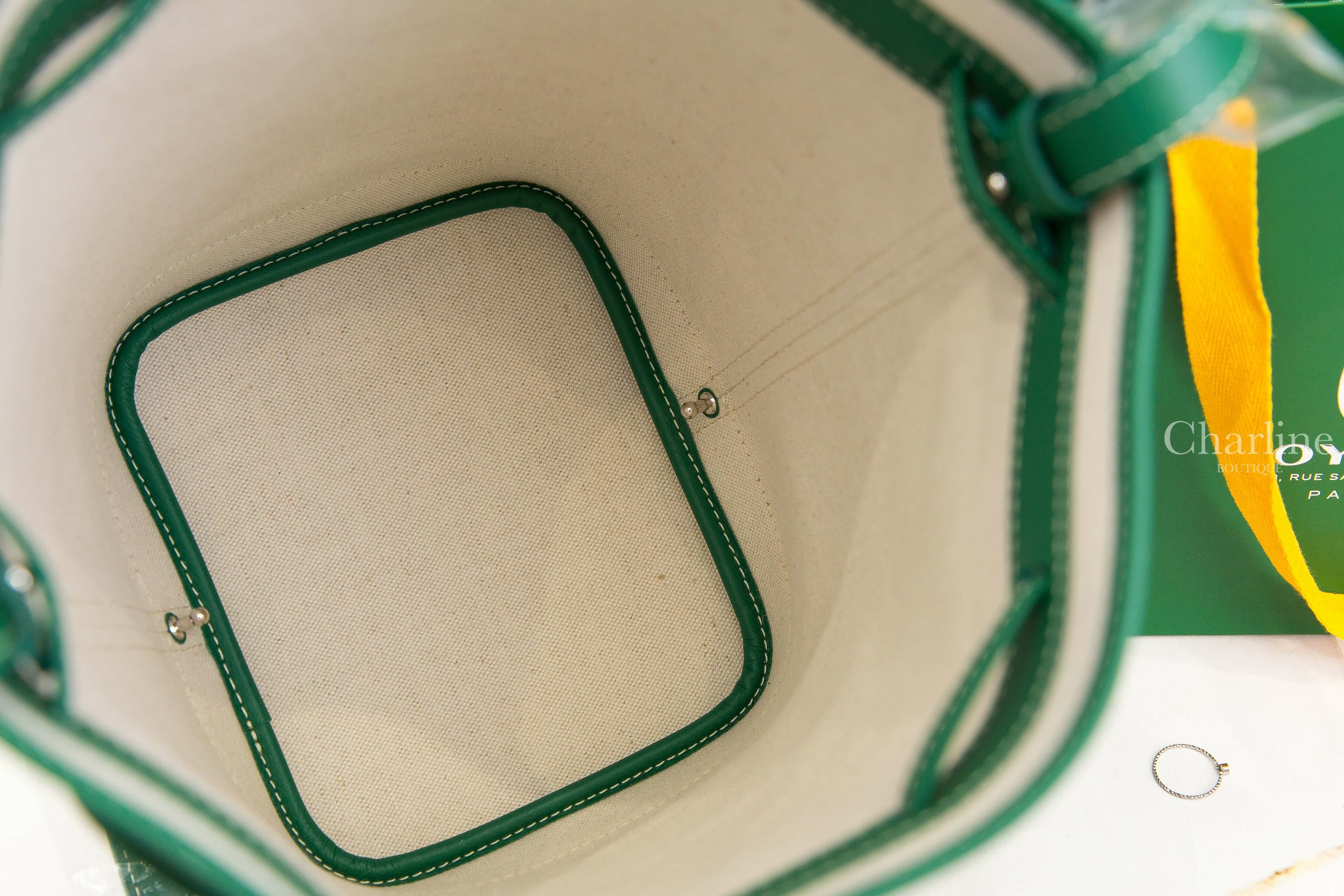 Goyard Petit Flot Bucket Bag 綠色帆布小牛皮同色肩帶水桶肩背包-Charline Boutique 精品代購