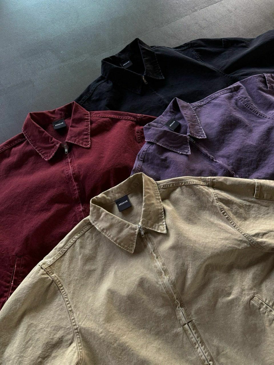 洗水反領拉鍊外套 ARCHIVE-312JK