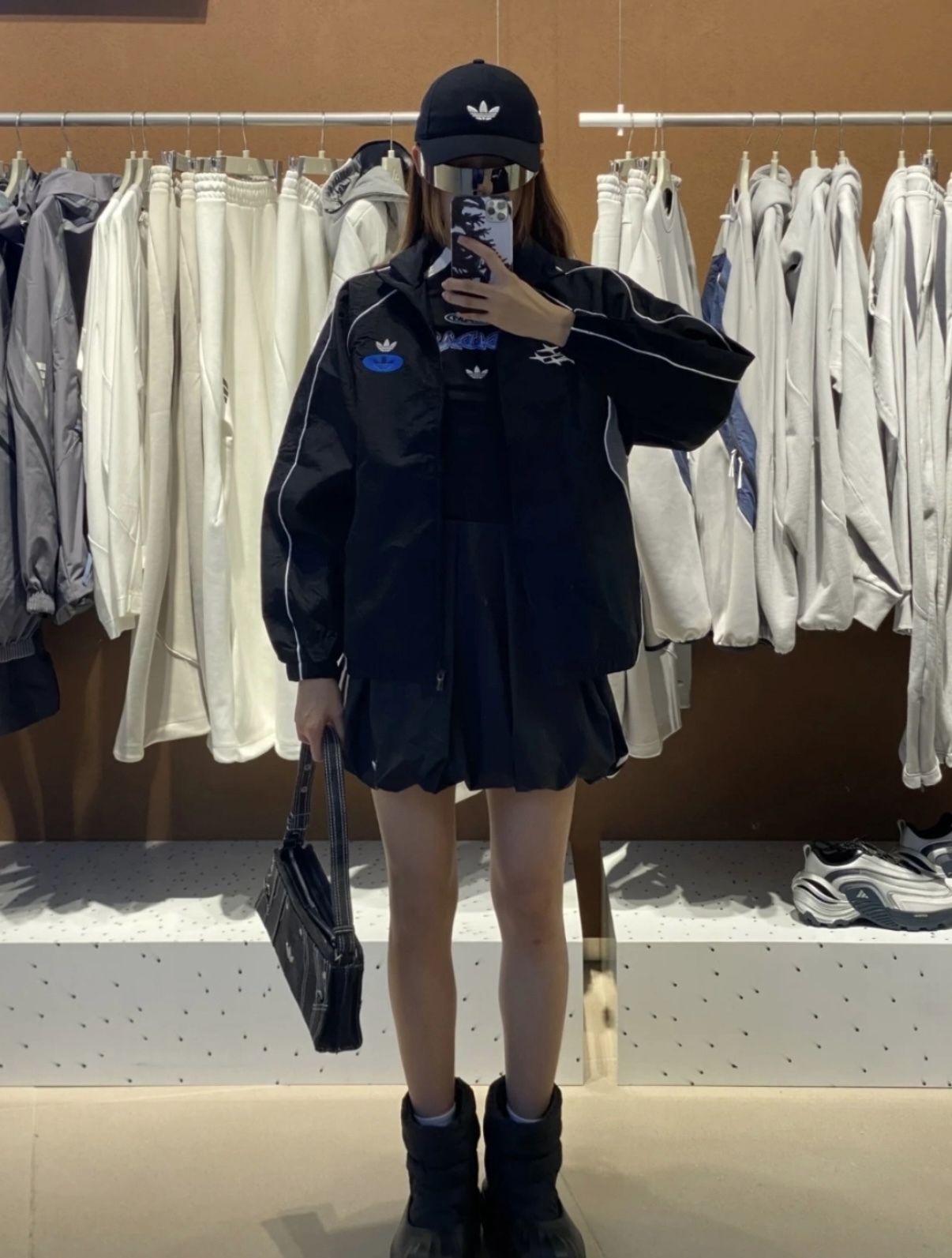 【預購】ADIDAS ORIGINALS 印花LOGO 立領機車外套  JM8028