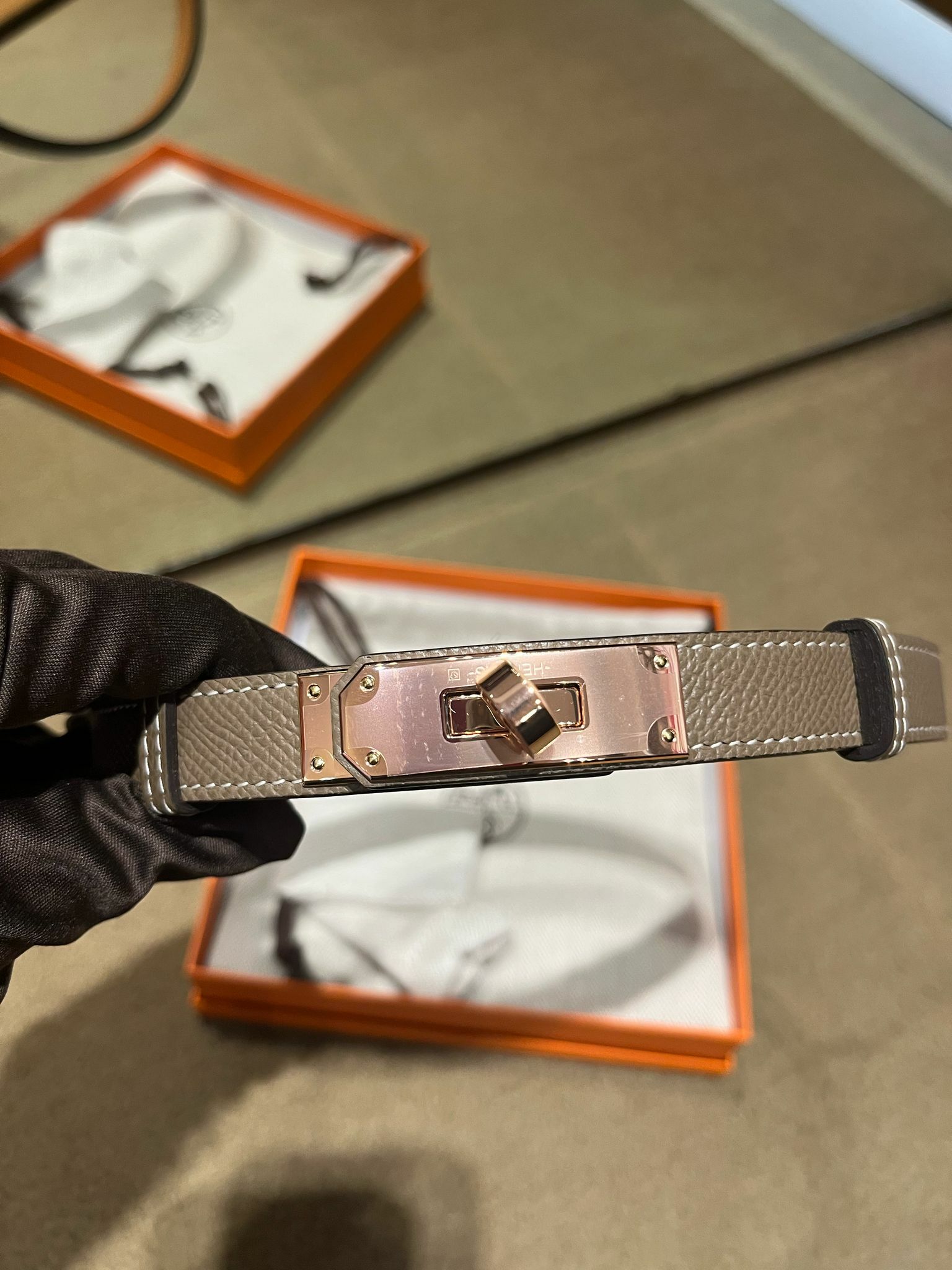 Kelly belt 18 etoupe epsom CD