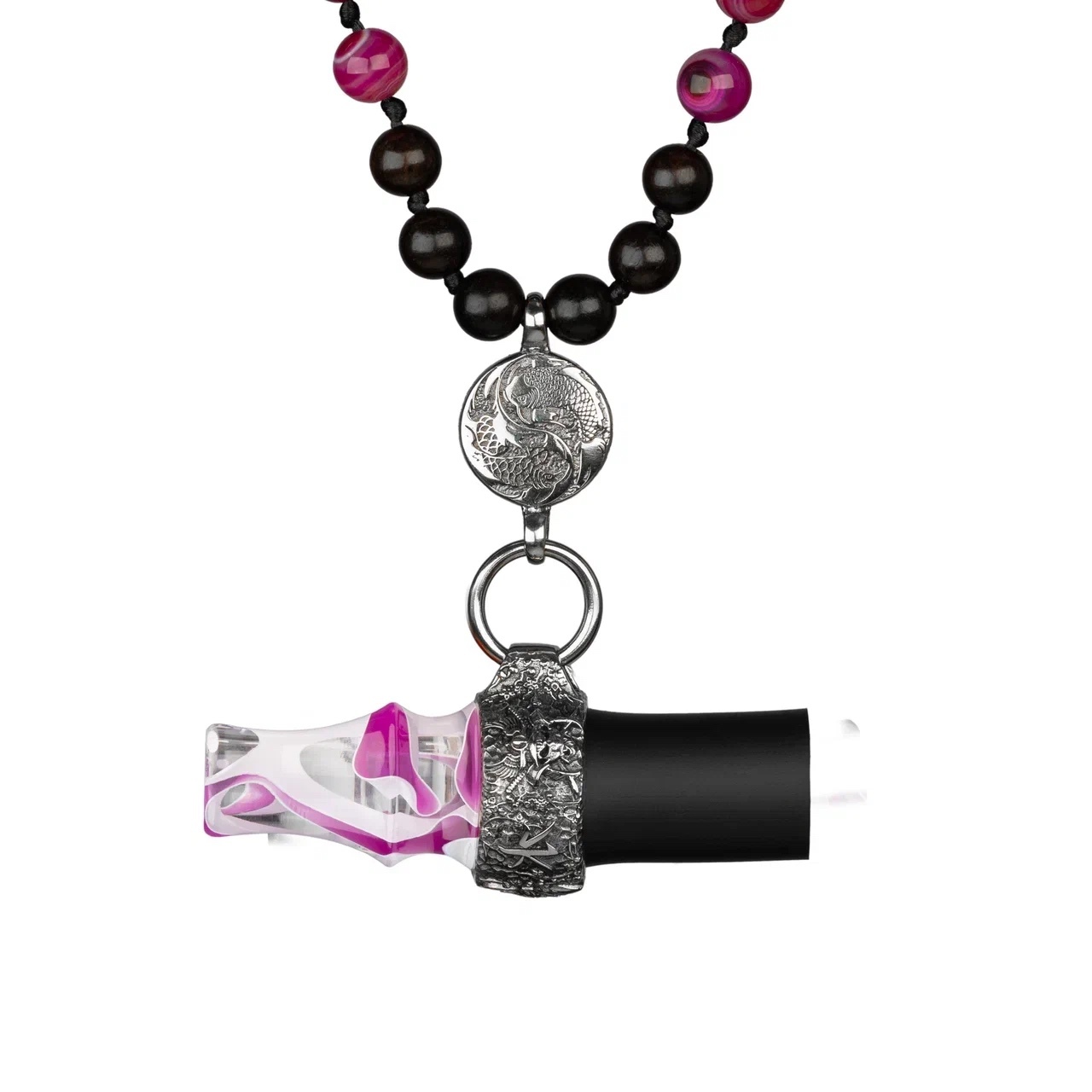 Japona Mouthtip Bead Koi to Bizu - Purple White