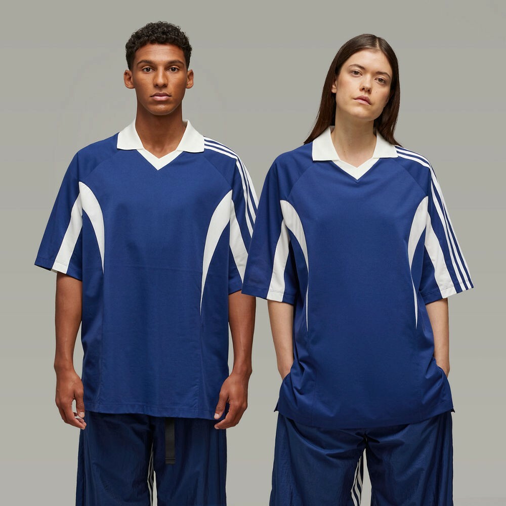 【 Y-3 SS CTLN TEE 剪裁線短袖運動衫 - 深藍 】