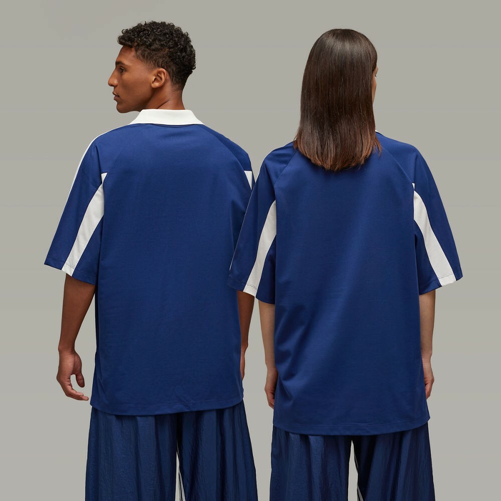 【 Y-3 SS CTLN TEE 剪裁線短袖運動衫 - 深藍 】