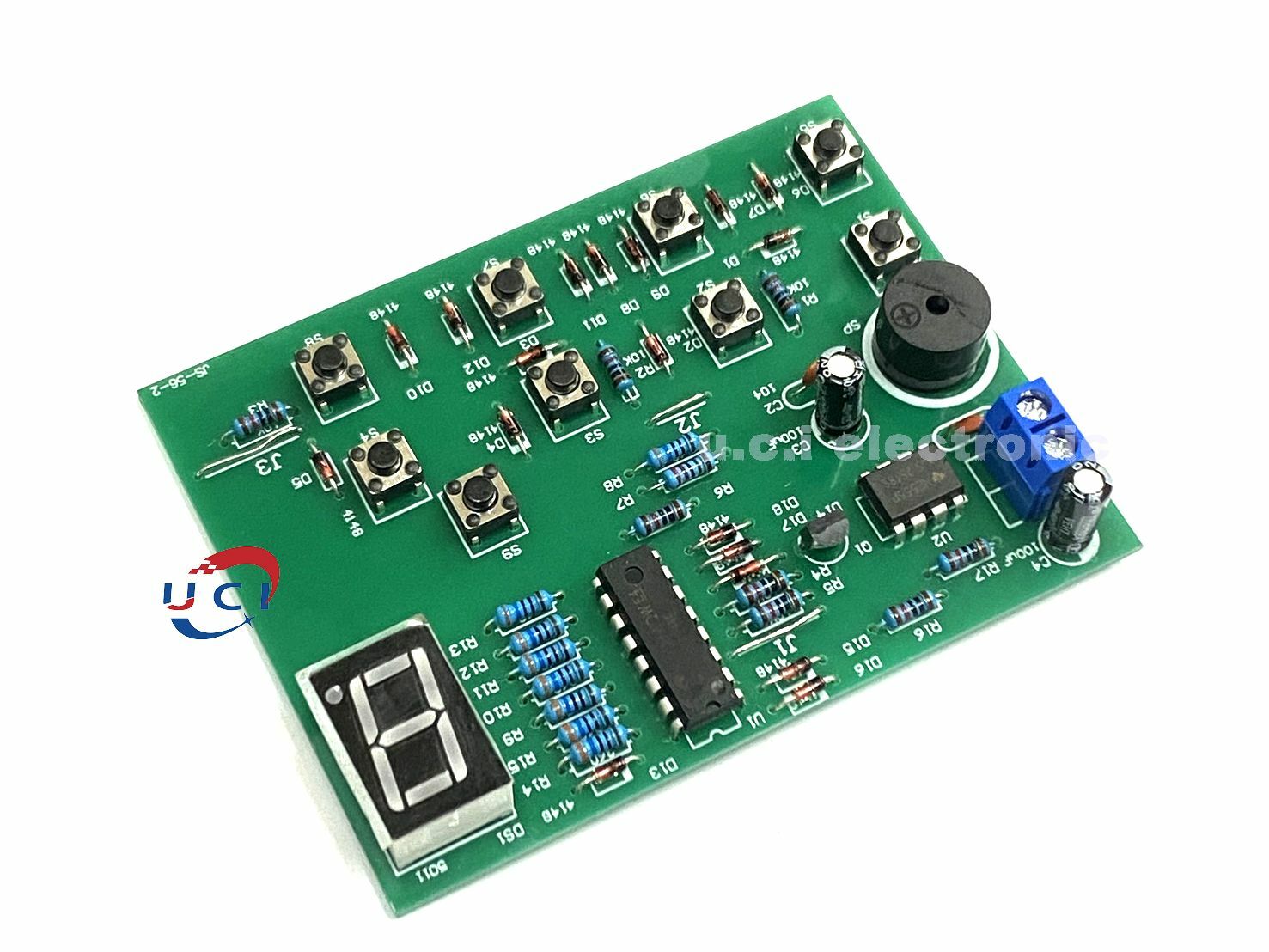 【UCI電子】(J-2) 8路八路多路CD4511搶答器電子焊接練習套件 電子競賽抄板訓練套件 DIY套件