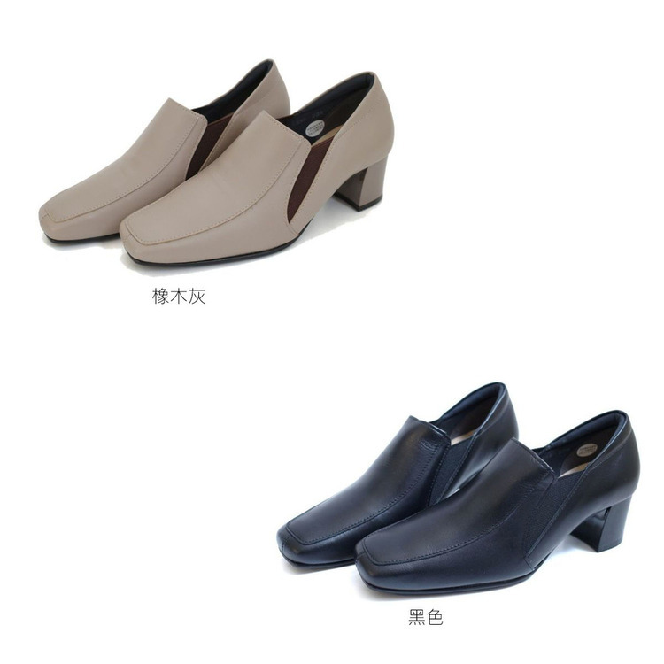 經典不敗 日本製真皮粗跟高跟鞋【PO5635】