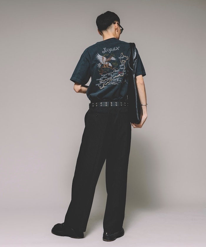 SCHOTT / Custom made embroidered T-shirt