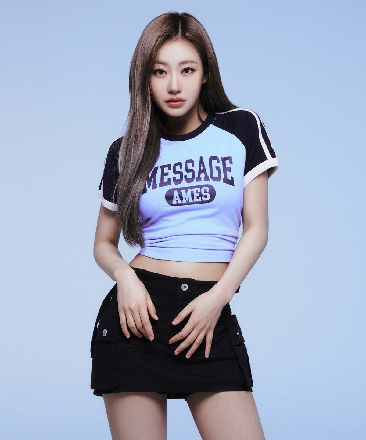 AMES WORLDWIDE LINE TAPE RAGLAN RINGER TEE