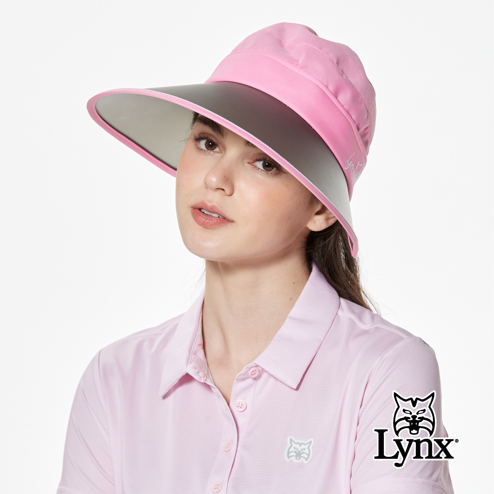 【Lynx Golf】女款遮陽抗UV可拆變換中空帽造型可調大盤帽