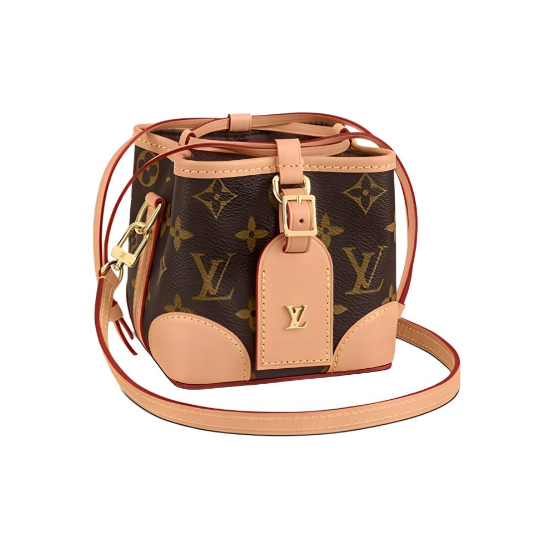 LOUIS VUITTON NOE 經典老花滿印牛皮水桶燒賣袋單肩斜孭女款棕色