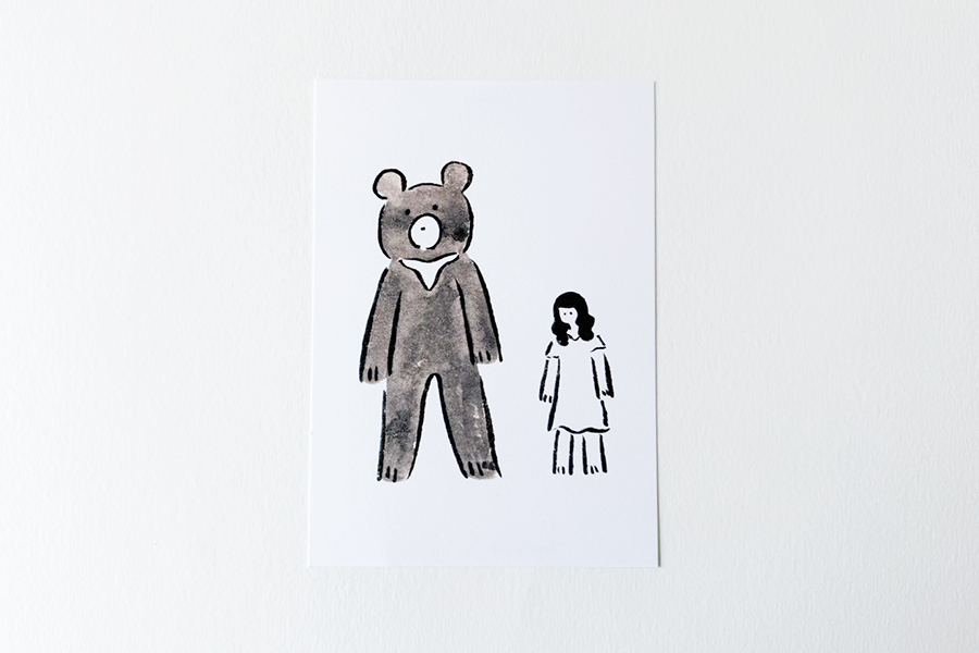 +t企劃x鬼頭祈-明信片 Animals in Taiwan 臺灣黑熊