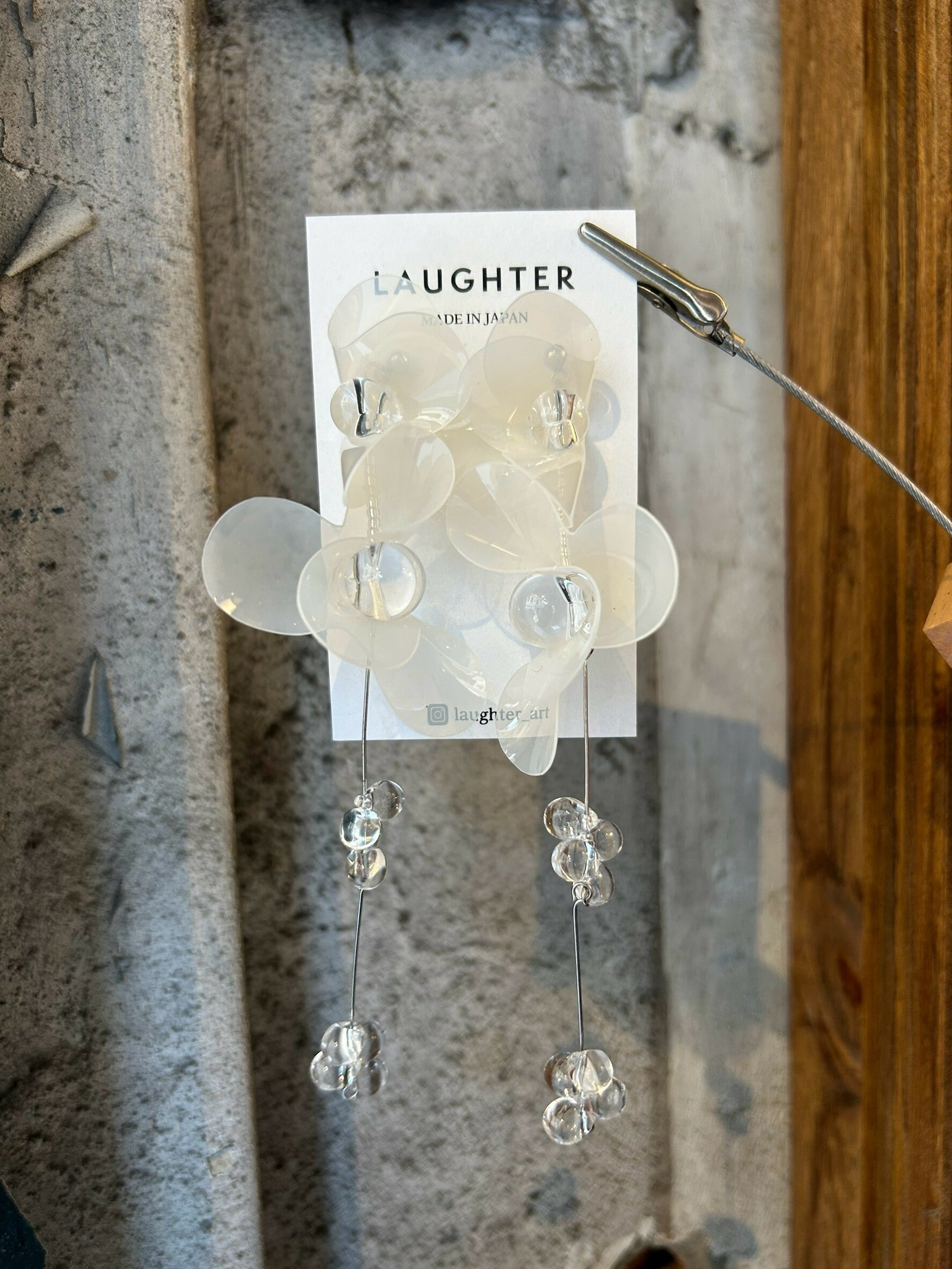 預購賣場 [LAUGHTER] PVC耳環 | 白色 | 耳夾 | NO.244