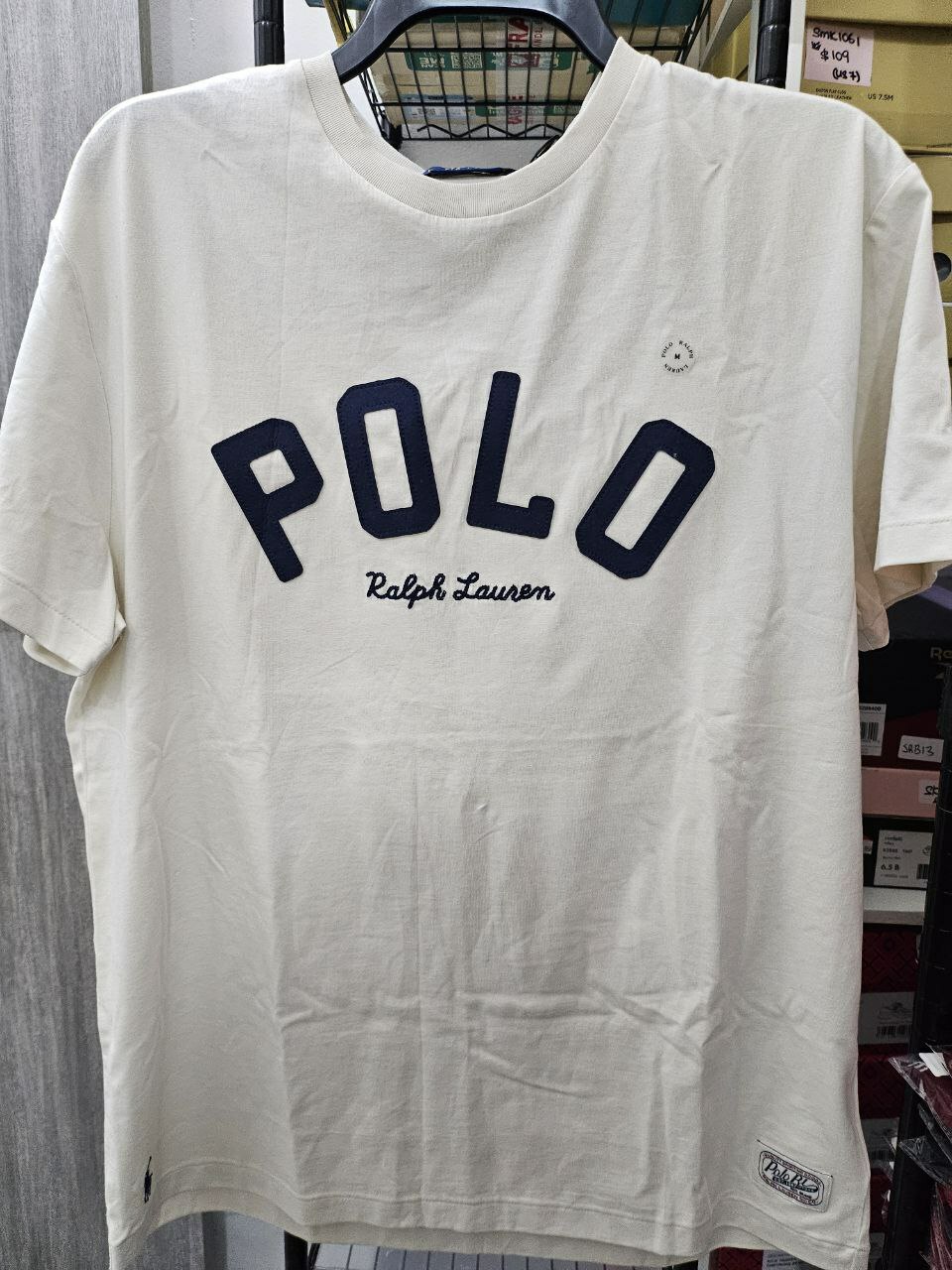 [S] PRL WHITE PONY EMBROIDERED T-SHIRT, 710952043006-WHITE (SRL172)