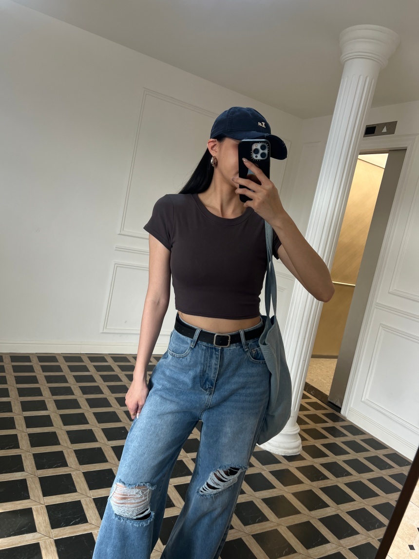 歐美附胸墊短版上衣*6色