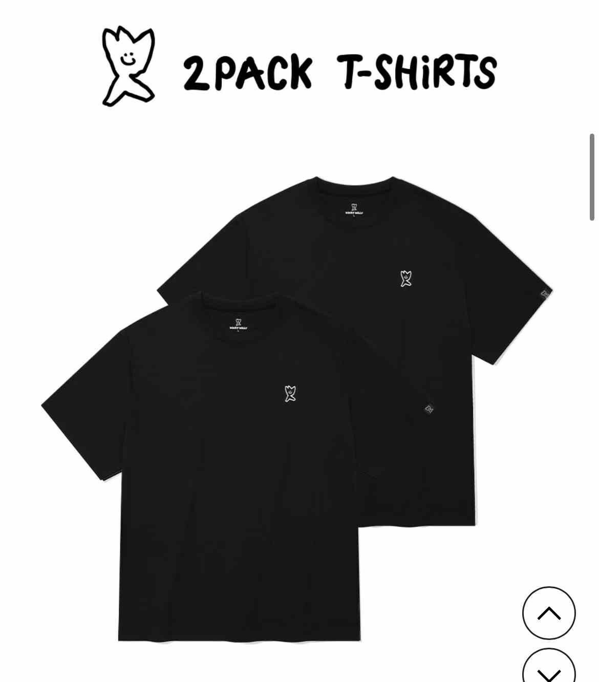 #韓國連線預購 Wacky Willy 2 Pack tee set 基本款 框線短T 黑白兩件組