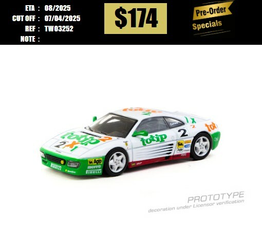 PO-$174 * TARMAC * 1:64 Ferrari 348 Challenge 1993 Paolo Cutrera [OD25/03]