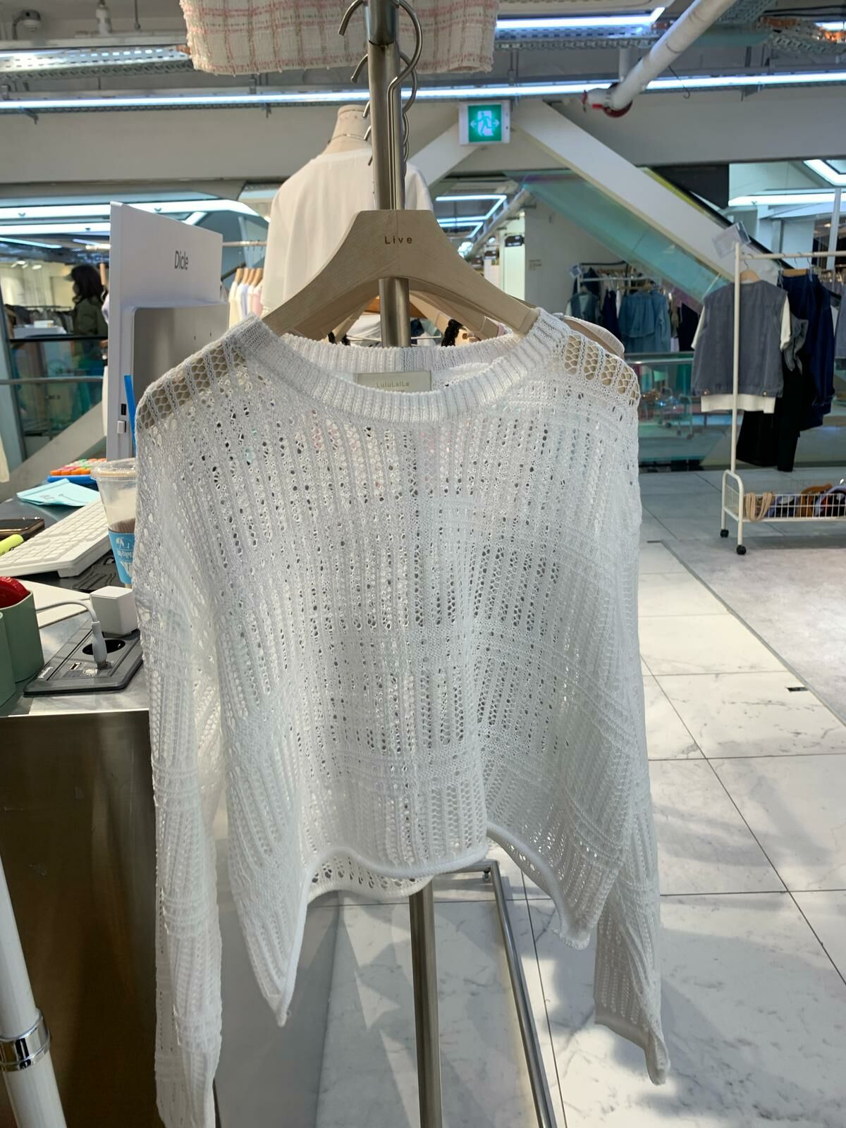 韓國連線 純色鏤空毛衣罩衫 （K3 BR494）