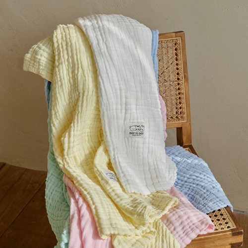 NEW 五色棉花糖系列-6重紗布棉輕薄蓋毯 (105x105)