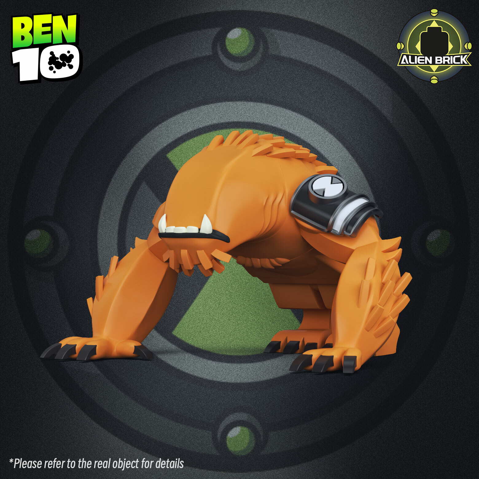 [Alien Brick][In Stock] Ben 10 - Orange Canine Species Figure [PADprinted]
