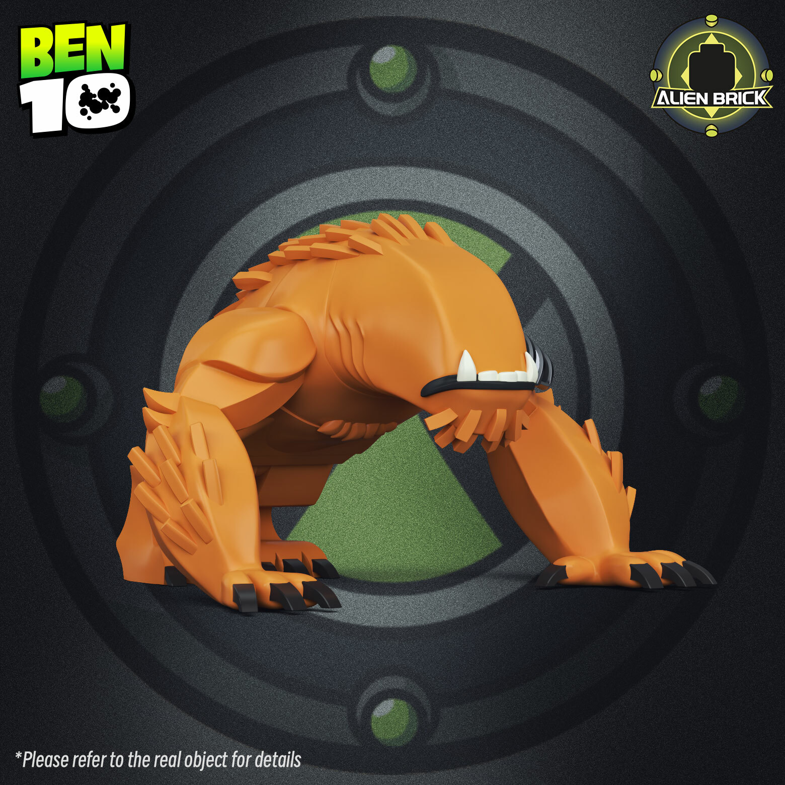 [Alien Brick][In Stock] Ben 10 - Orange Canine Species Figure [PADprinted]
