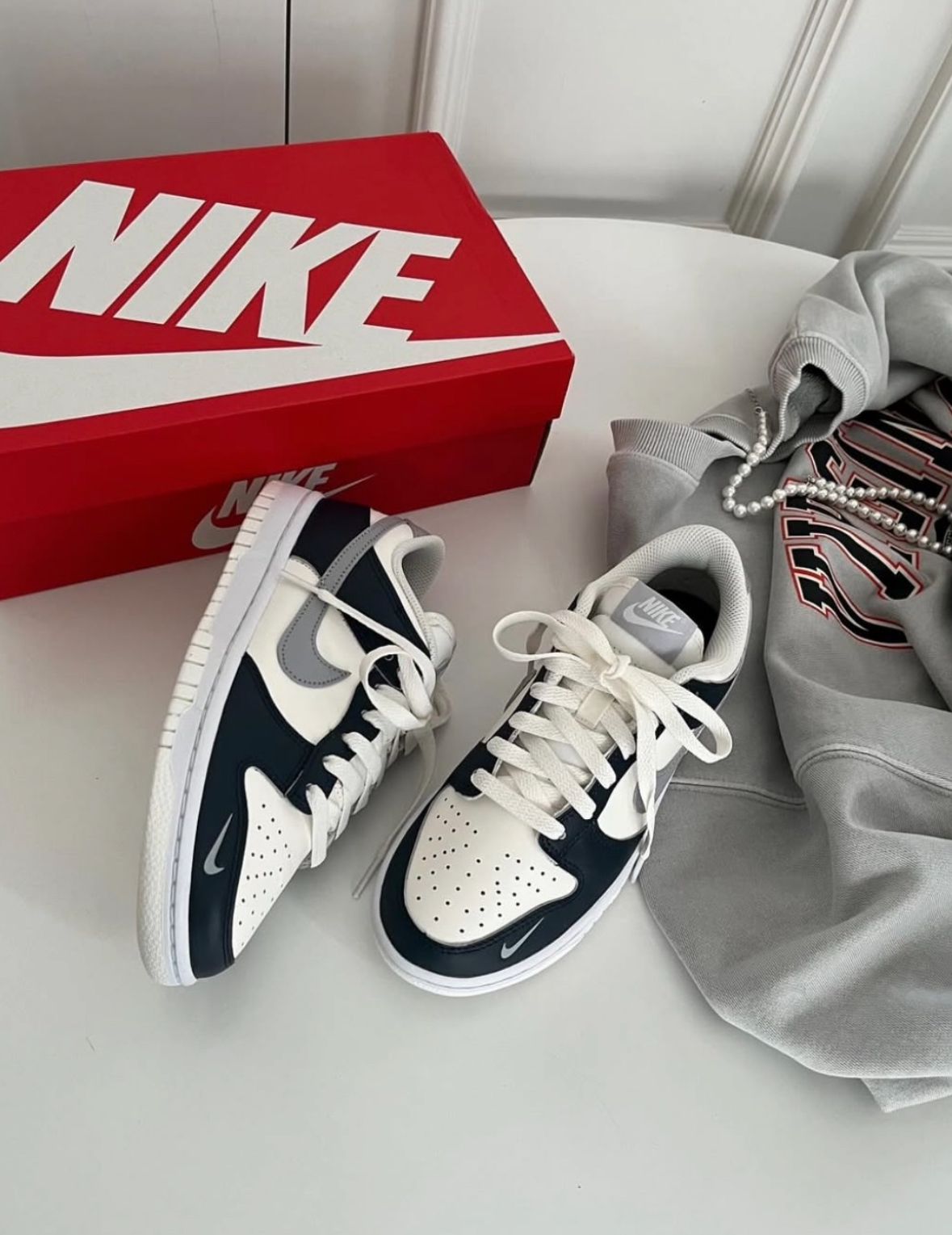 Nike Dunk Low 白藍色 海軍藍 小勾 女款 HV2390-100/預購