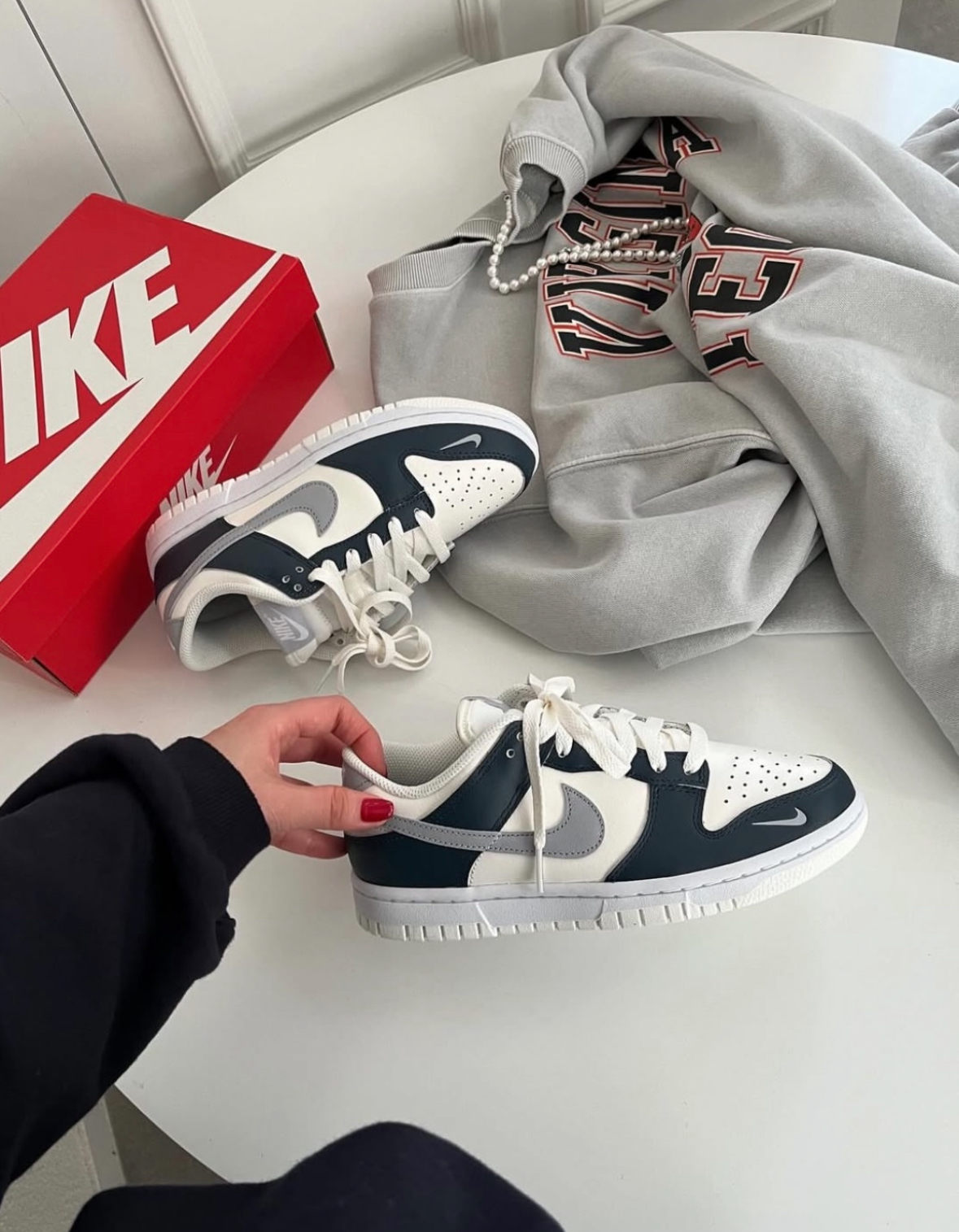 Nike Dunk Low 白藍色 海軍藍 小勾 女款 HV2390-100/預購