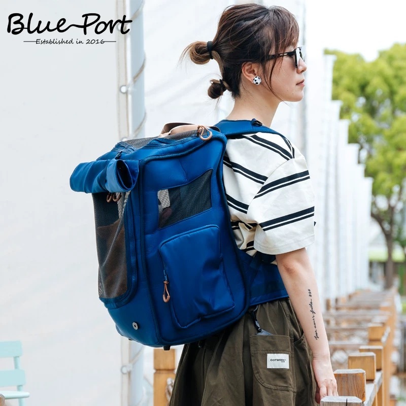 BLUE PORT宠物复古双肩包 承重9kg 42*23*38CM