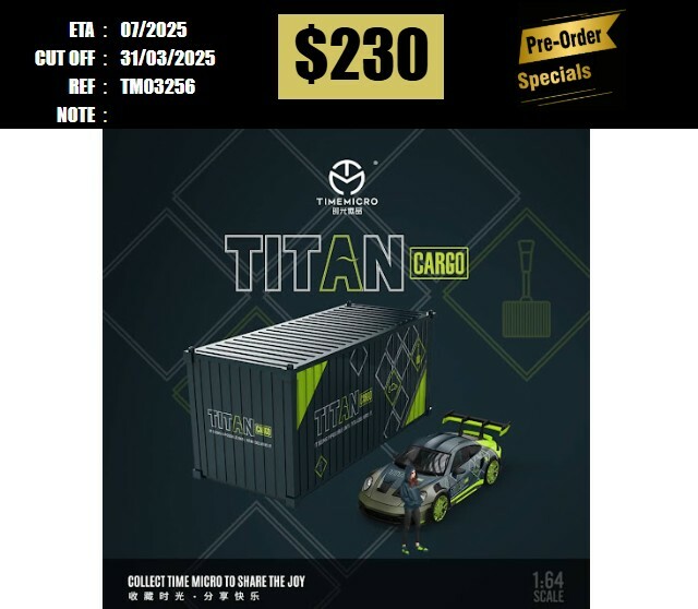 PO-$230 * TIME MICRO * 1:64 PORSCHE 992 GT3 RS BLUE-GREEN TITAN W/FIGURE+ CONTAINER [OD20/03]