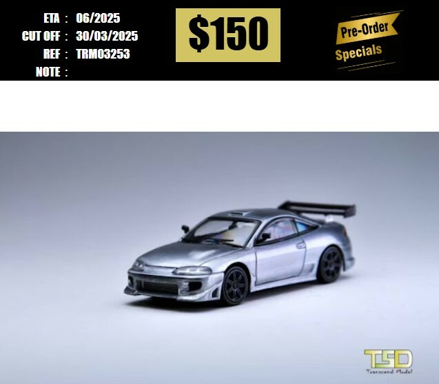 PO-$150 * TRANSCEND MODEL * 1:64 MITSUBISHI ECLIPSE RAW [OD20/03]