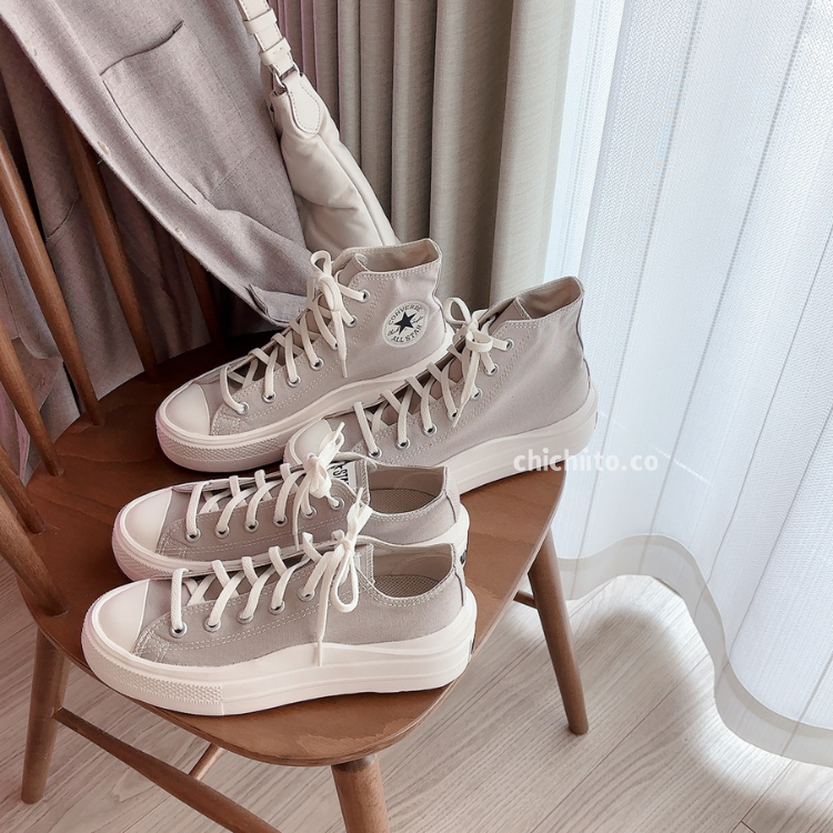 converse 小波浪帆布鞋 燕麥米色