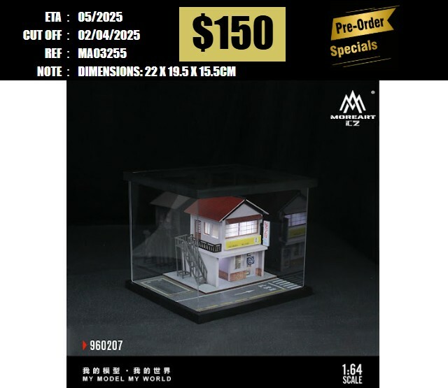 PO-$150 * MOREART * 1:64 DIORAMA - STREET SCENE ASSEMBLY SERIES 07 LAUNDRY(MO960207) [OD24/03]