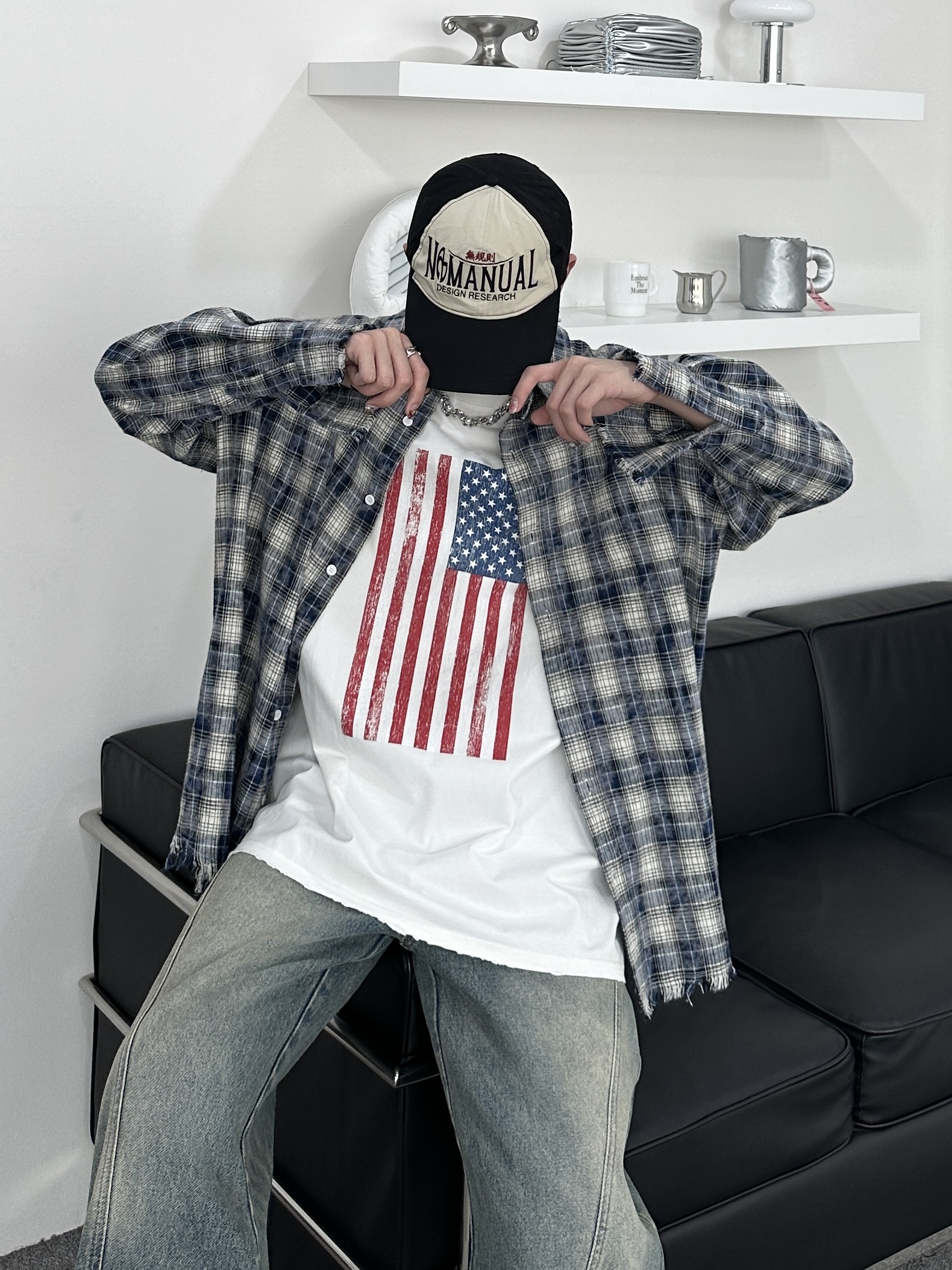 美式街頭 格紋襯衫