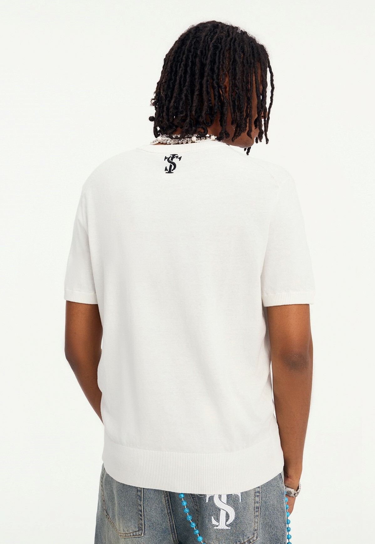 STK SmallTownKid 老錢風 針織圓領 復古短袖 T恤