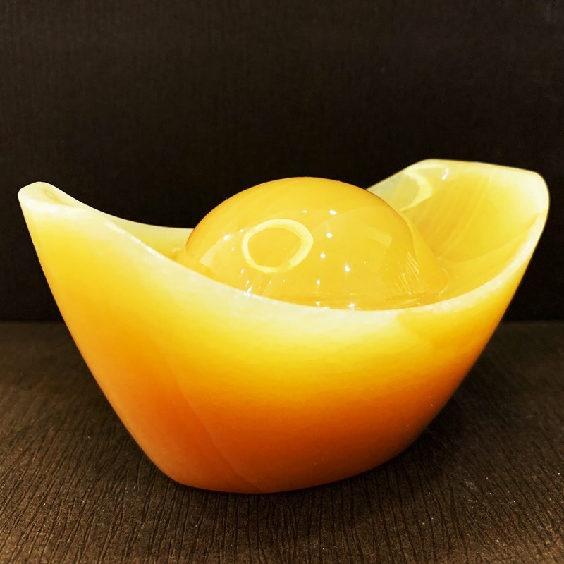 大藝石代 一碇銀招財金元寶