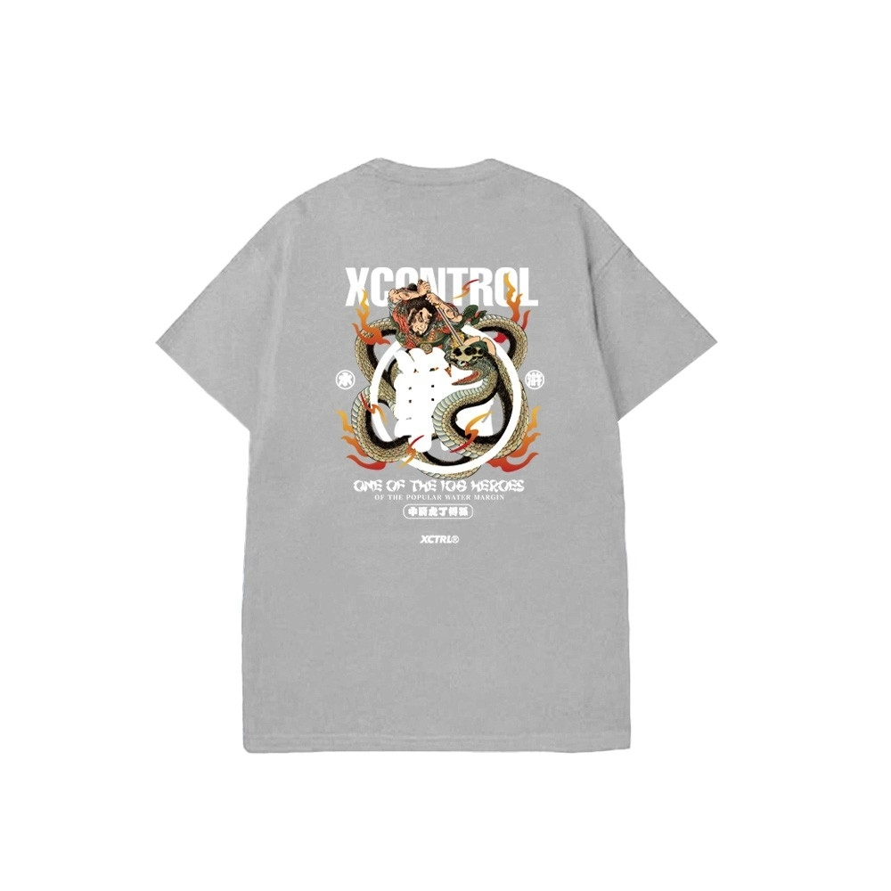 XCTRL 中箭虎浮世繪短T-灰