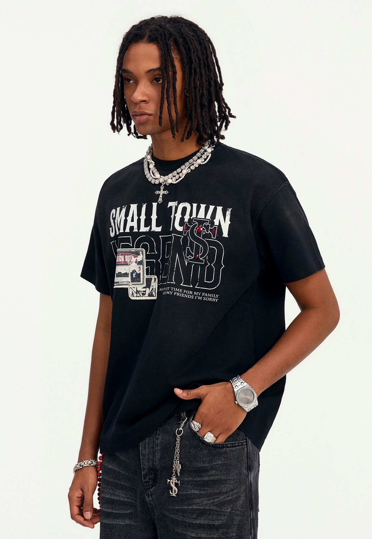 STK SmallTownKid 水洗貼布 紅寶石 短袖 T恤