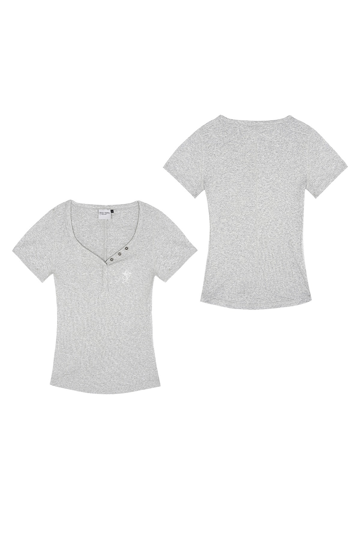 STK SmallTownKid 復古V領 辣妹短袖 T恤