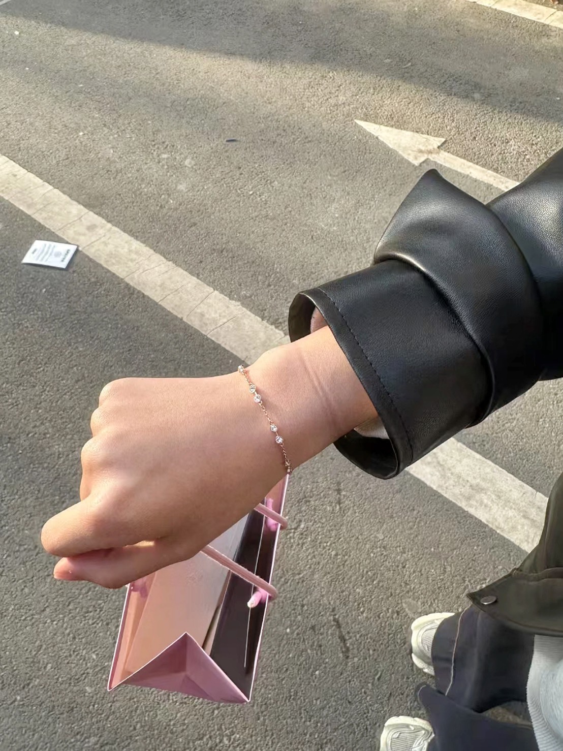 𝐒𝐖𝐀𝐑𝐎𝐕𝐒𝐊𝐈 施華洛世奇 圓形切割 玫瑰金 銀色 手鍊