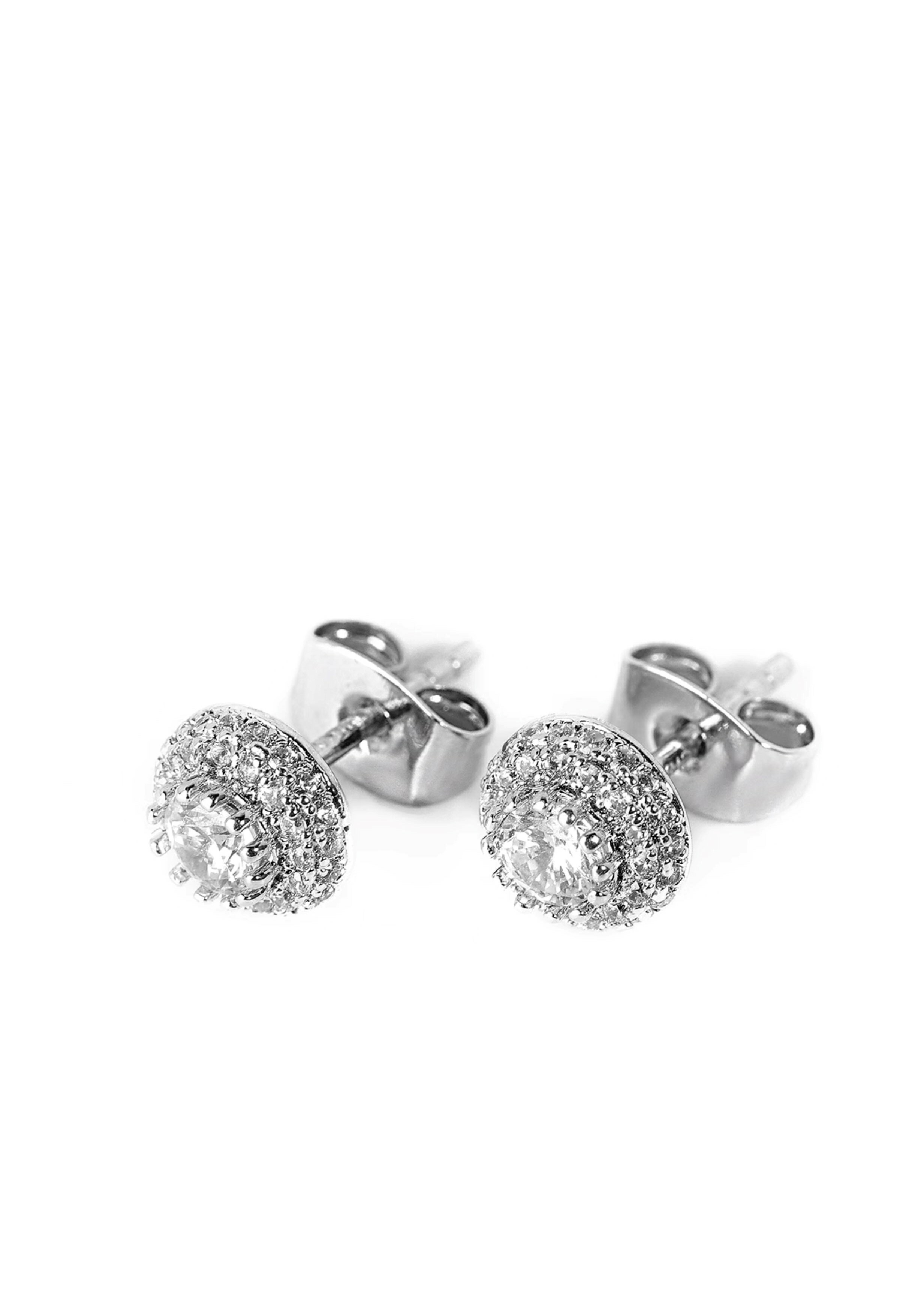 STK SmallTownKid 滿鑽鋯石 925銀 耳釘 耳環