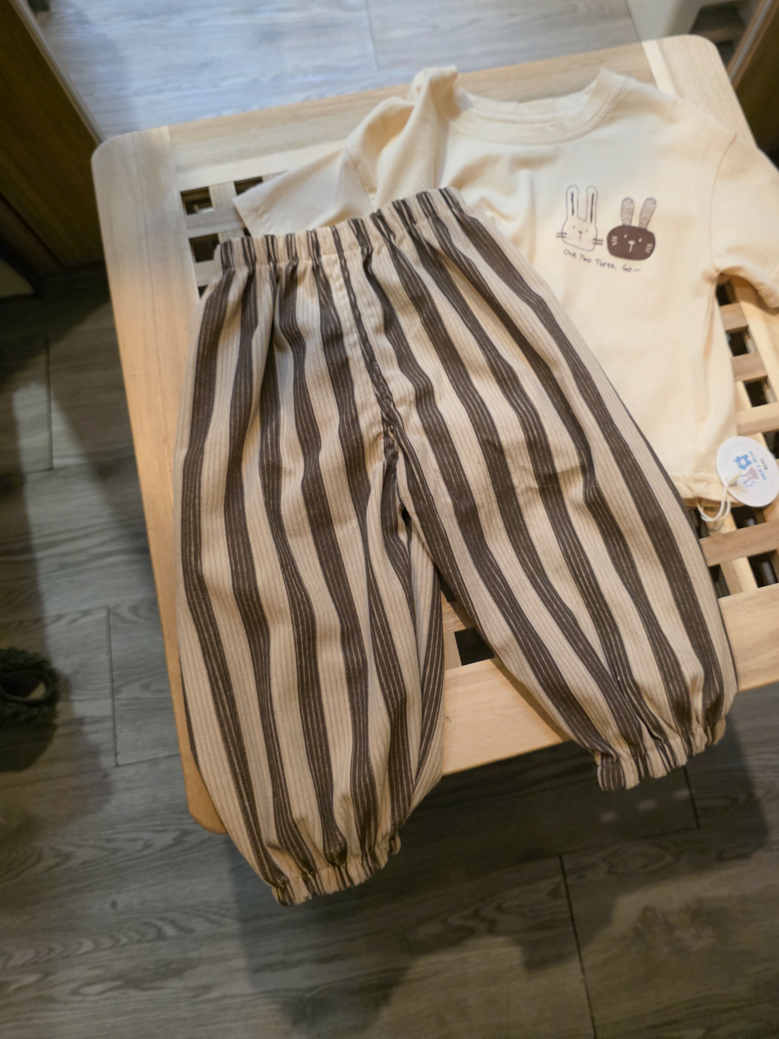 直條紋 燈心絨長褲