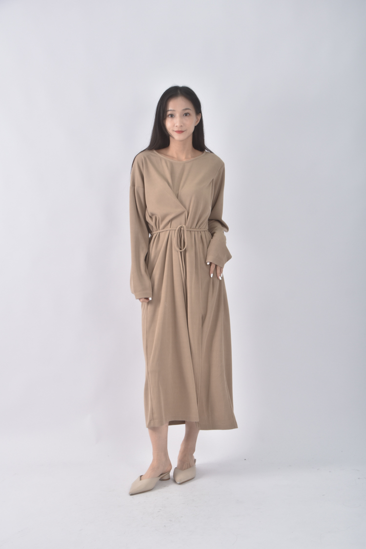 Ribbon Dress 蝴蝶綁帶設計隨性膝上連身裙/ DS1013 main image 0