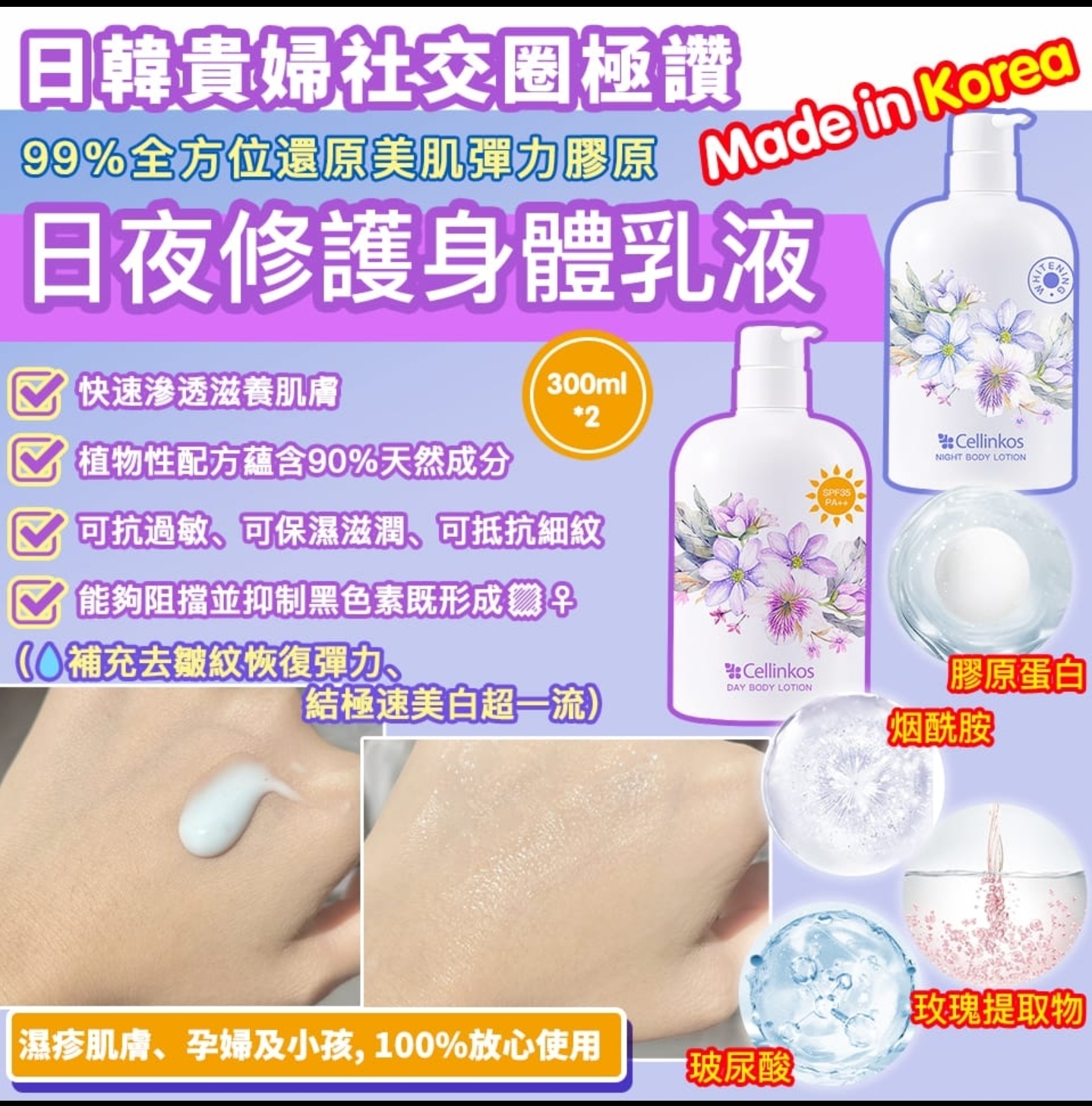 CD1302  Cellinkos 日夜修護身體乳液