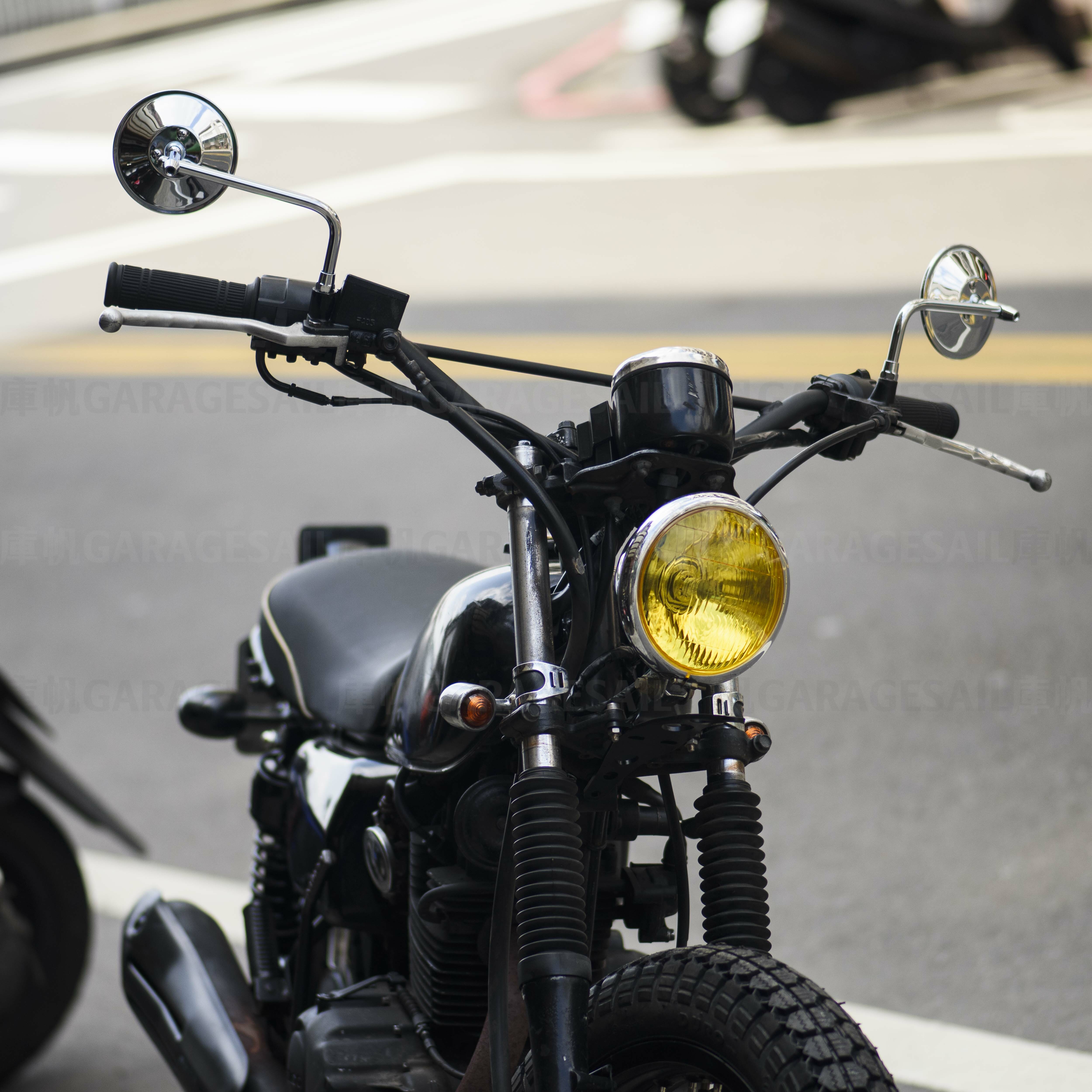 10mm正反牙 一般位置 後照鏡 4吋圓 銀