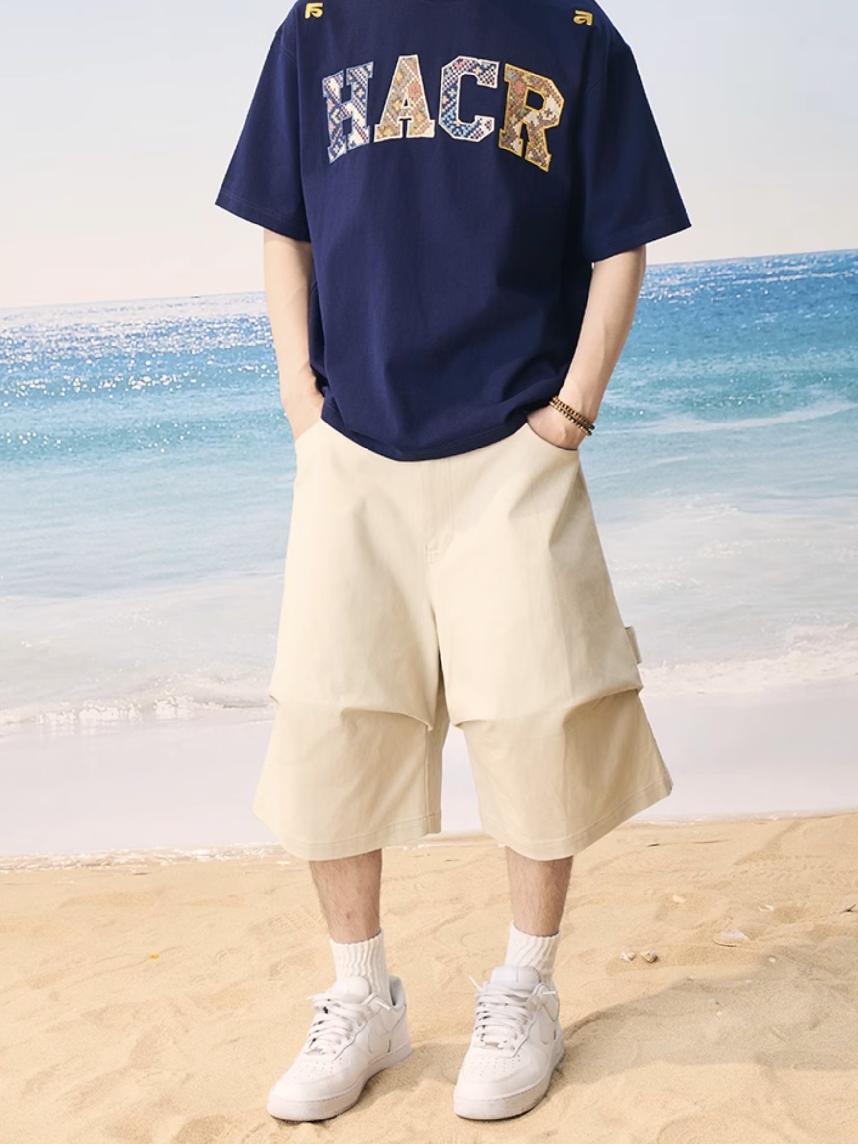 harsh and cruel 2025SS 立體打褶 傘兵 七分工裝褲