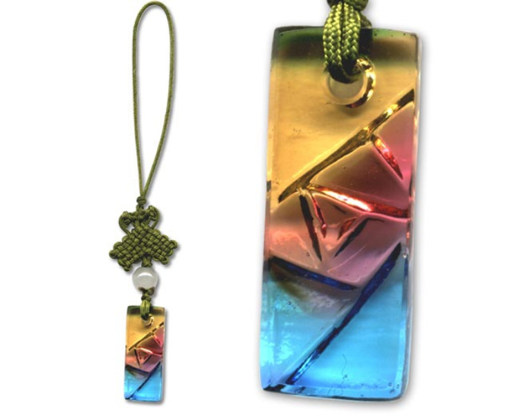 鹿港窯水晶琉璃｜玫瑰小吊飾 浪漫典雅真摯永恆開運納福