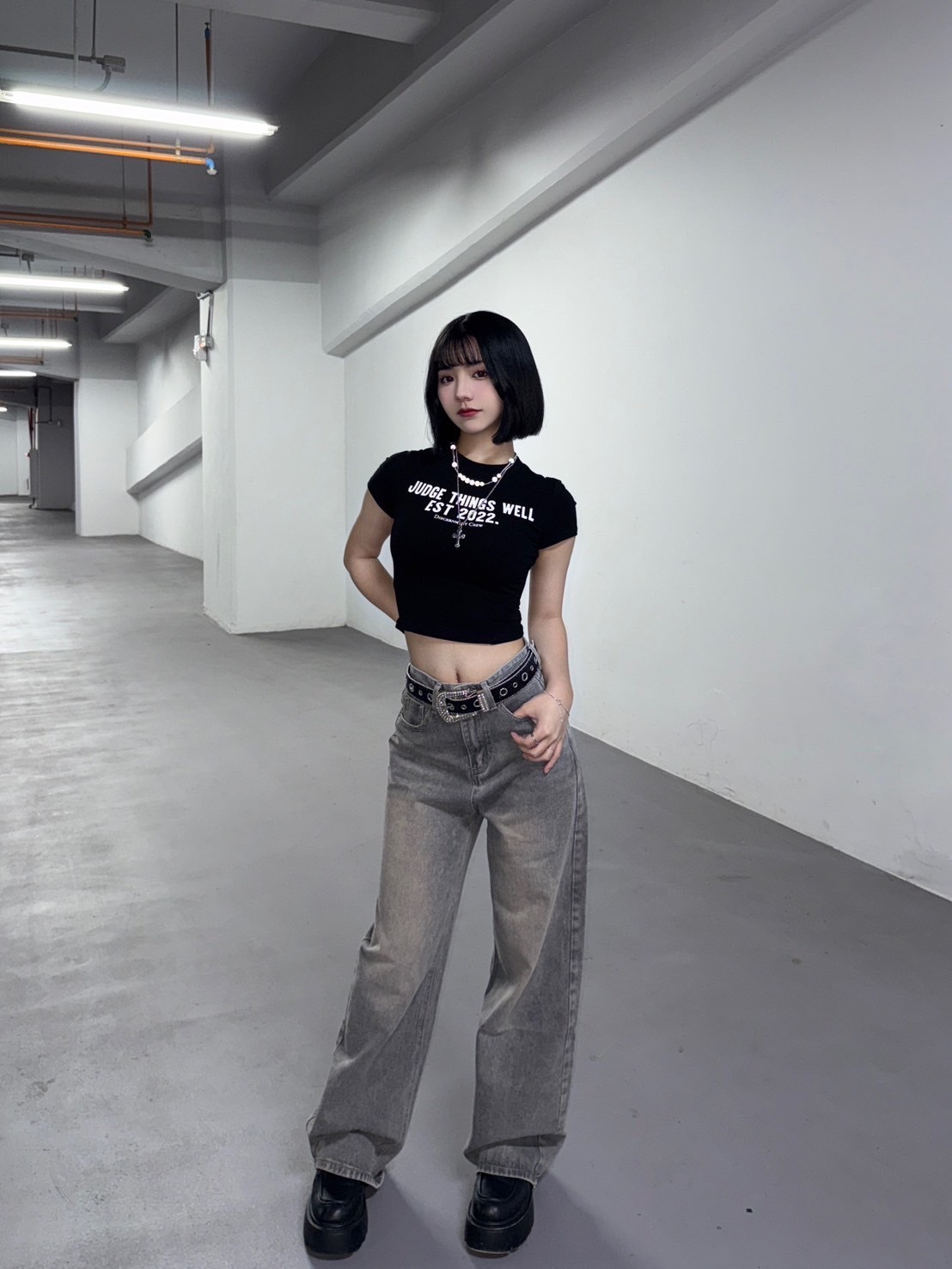 (GOAL) 韓版 簡約水洗直筒褲 8733