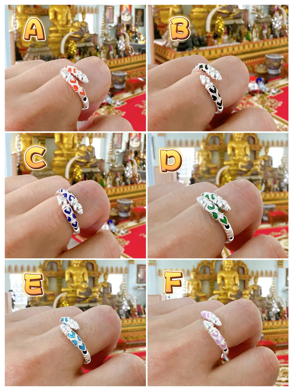 阿贊力礦 開光 象尾毛戒指包純銀款