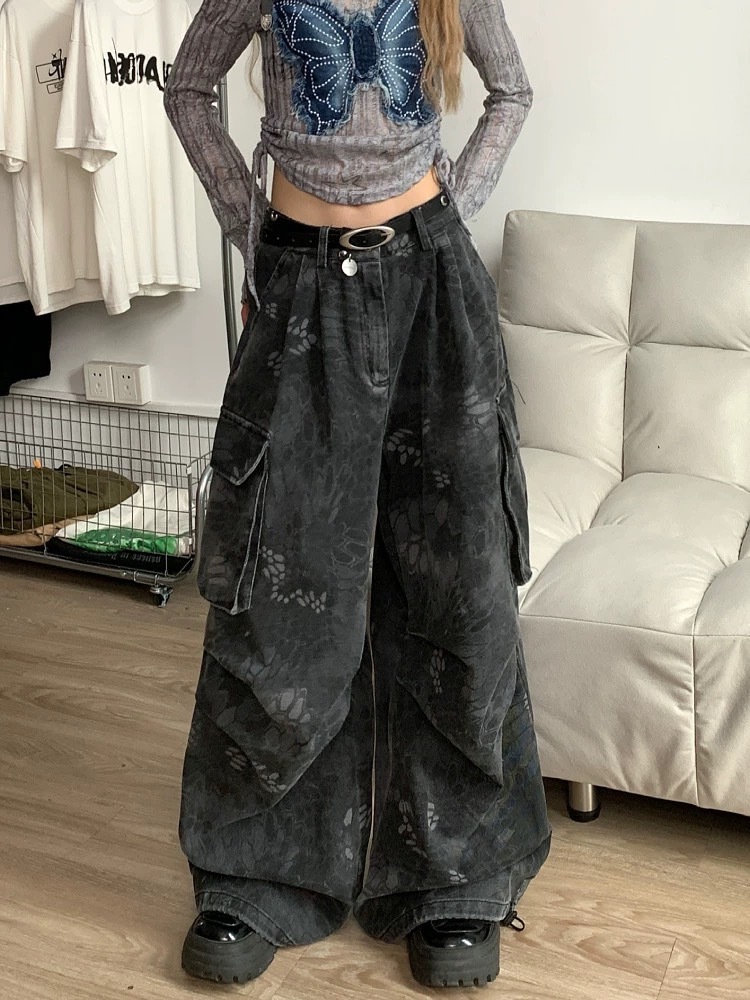 (Goal)  ERHU 迷彩蛇紋工裝褲 9565