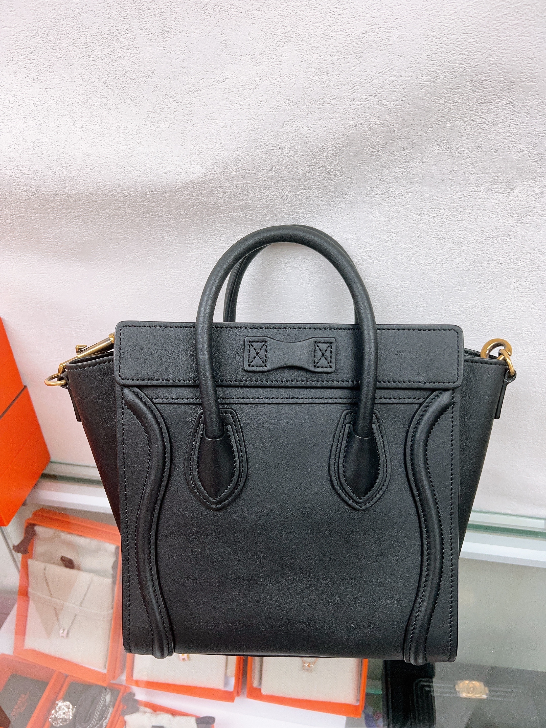 Celine luggage nano black