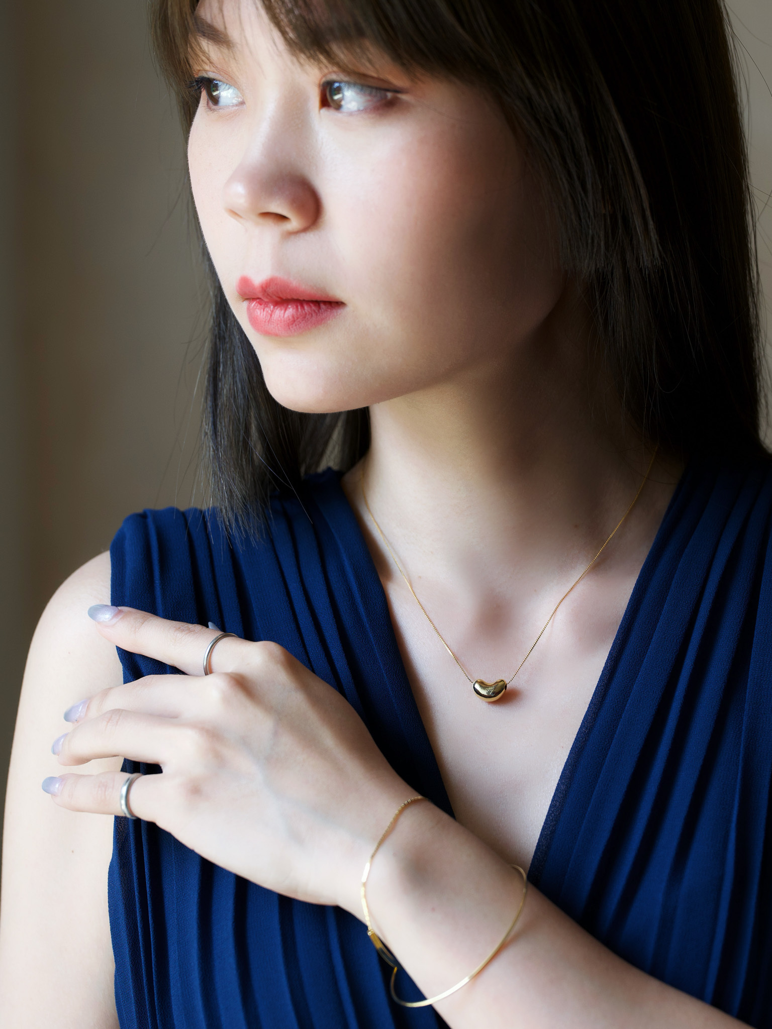 MIZU 微笑金水滴項鍊